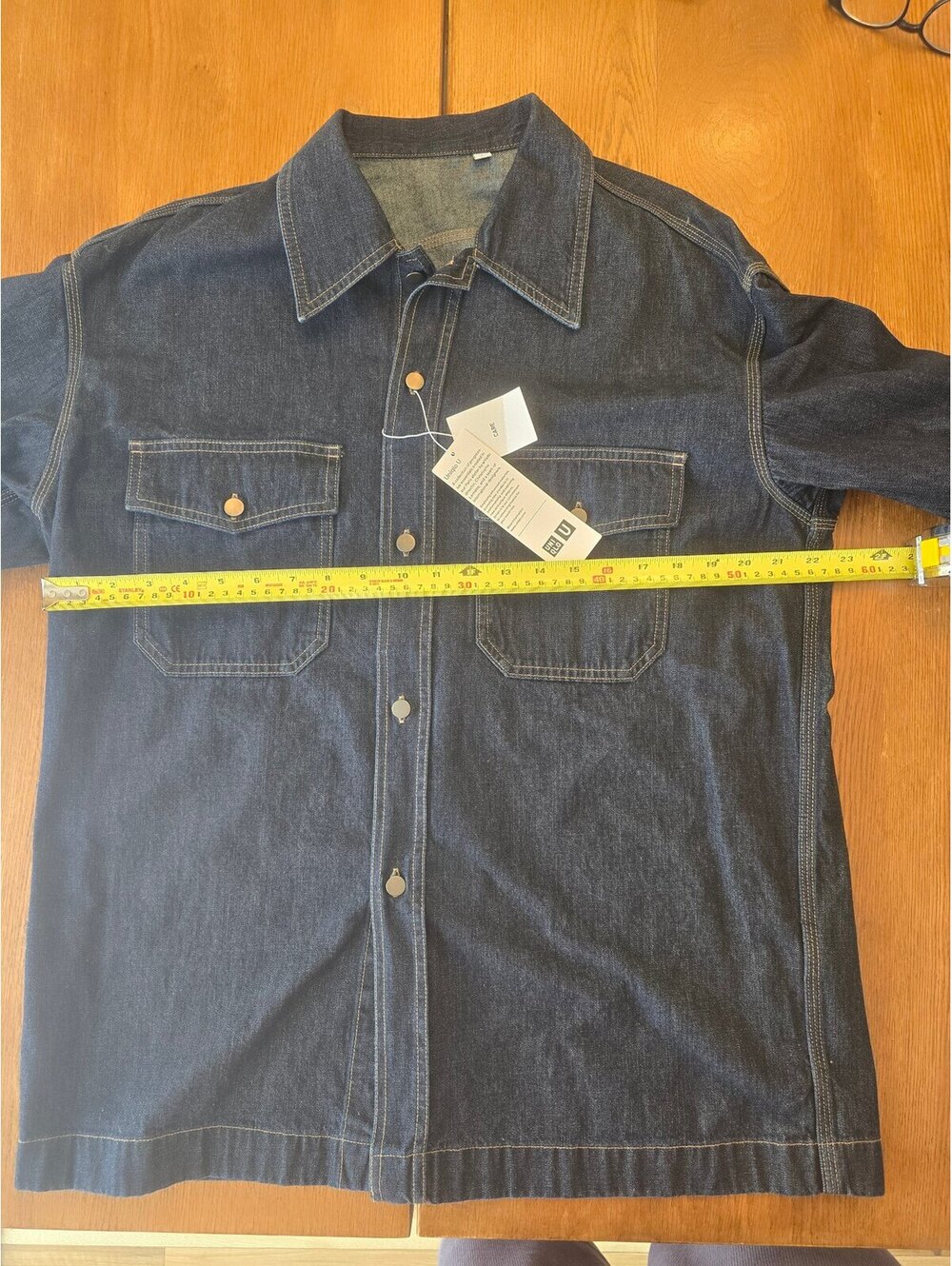 NWT Uniqlo Men's Dark Blue Denim Performance Jacket - Picture 4 of 5